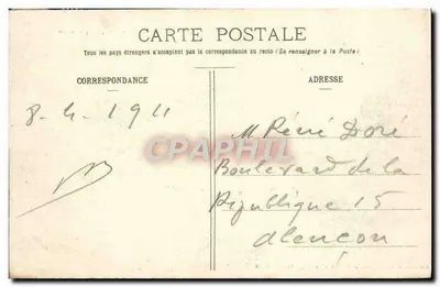 La Ferté-Fresnel - Zamek - Piekna fasada — kolekcja E. Pardieu, fotograf i wydawca, w Laigle (Orne), N° 28 — Rewers