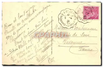 Chamonix-Mont-Blanc e le Aiguilles — Cartolina d'epoca n°406 — Cap — Verso