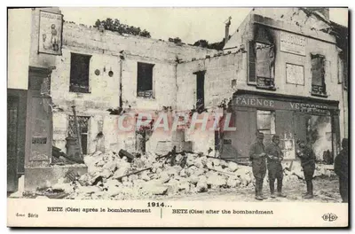Betz (Oise) após o bombardeio — 4ª Série — Editor E.P.D.