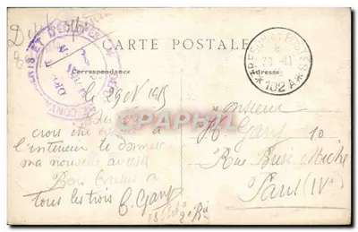 Hesdin (P.-de-C.) — A Bretèche do Hotel-de-Ville — Imp.-Lib. Herbay, Hesdin — Verso