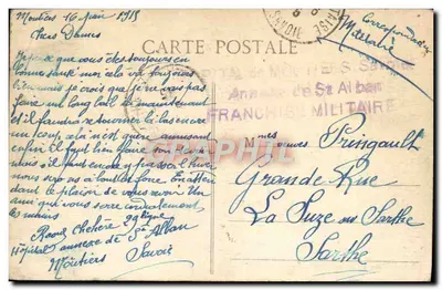 Chasseurs Alpins — W górze — Wydawca Cadoudal, nr 991 — Rewers