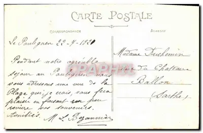 Le Pouliguen (Loire-Inf.) — A Praia — Coleção F. Chapeau, Nantes - 4e mille — Verso