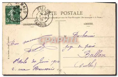 Dinard - La Playa a Marea Alta — H. La Mallion, n° 101 — Reverso