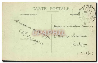 Arredores de Dijon — FIXIN — Les Cent Marches — Cliché Salzet — Verso