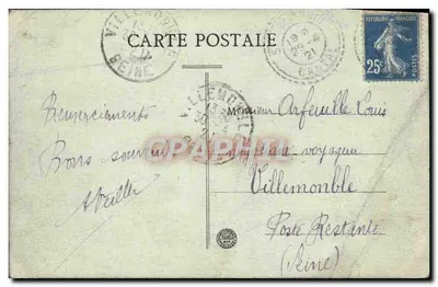Cartolina d'epoca Il Cantal Pittoresco St Amandin Vista Generale — Verso