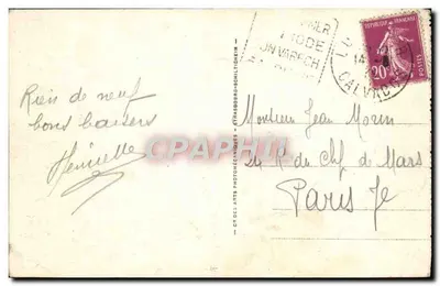 LUC-sur-MER - De strand naar de klif — uitgever CP DES ARTS PHOTO-MÉCANIQUES, n° 65 — Achterkant