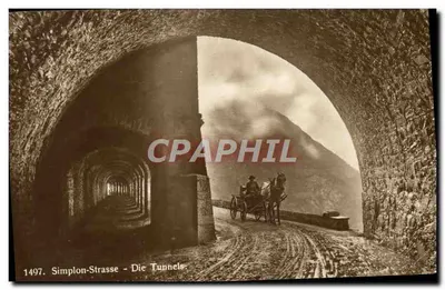 Simplon-Strasse - Os Túneis — n° 1497 — Phototypie Co., Neuchâtel