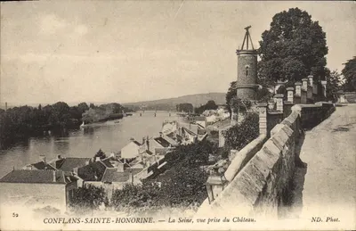 Conflans-Sainte-Honorine — A Seine, vista tirada do Castelo