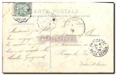 Festa de Caridade em Parthenay — Lembrança das festas de Caridade 1906 — Cliché C. Rahourdin (2a edição) — Verso