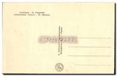 イタリア館 — パリ国際博覧会1937年 — H. Chipault, Boulogne-sur-Seine — 裏面