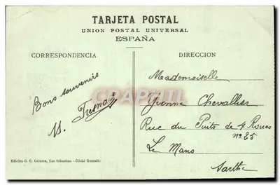 San Sebastián - Avenida de la Libertad — Wyd. G. Galarza, nr 65 — Rewers