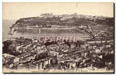 Monte-Carlo — Vista sobre a Condamine e o Rocher — Jhot, n° 1023