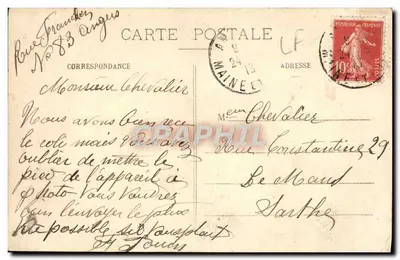 Angers — Szczegóły portalu katedry — Święci — L. V., fot. — Rewers
