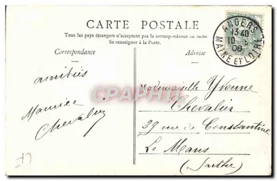 Angers — Katedra — Katedra Angers — Lt. Rivière, zdjęcie. Angers — Rewers