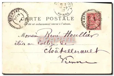 Modane. O Monte Cenis — Lembrança das Alpes-Haute Maurienne. Fot. F. Montnaz, Editor Modane. V.P. No 1297. — Verso