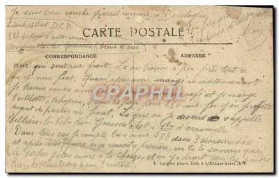 Arnouville-lès-Gonesse — Le Cottaje - Avenue Lamartine — éditeur L. Laroque — Verso