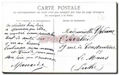 Angers — Quai du Roi de Pologne — wydawca nieznany, nr 14 — Rewers