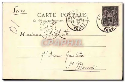 Auxerre — Vista generale scattata dalle torri della cattedrale (lato del vecchio ponte) — P. Toulon, editore — Verso