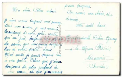 Casal amoroso — texto impresso e mensagem manuscrita — Furia 362 — Verso