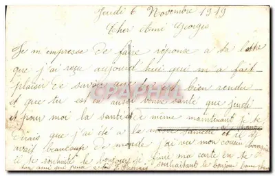 Lilas — bouquet avec note « un Baiser d... » — éditeur non visible — Verso
