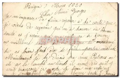 Antieke ansichtkaart Fantasie Bloemen — Achterkant