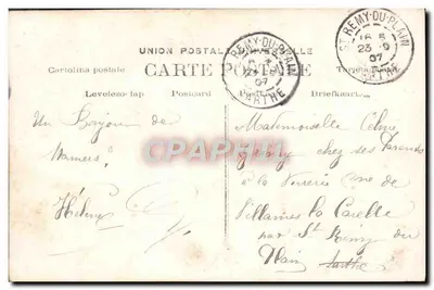 Couple en amoureux — décor de jardin — éditeur inconnu — Verso