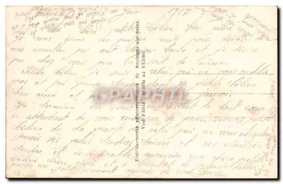 Jong koppel — soldaat en vrouw in roze jurk — Établissements photographiques de Bonnigues-sur-Seine — Achterkant