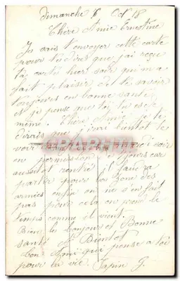 Para zakochanych — scena pocałunku — La Favorite, n° 2582/1 — Rewers