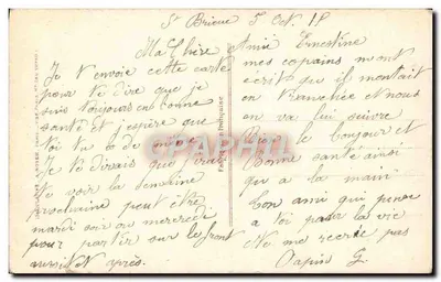 Soldado e mulher — cena romântica — Patriótico 1192 — Verso