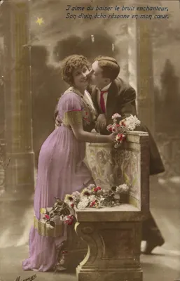 Casal apaixonado — cena de beijo — Mirange, n° 1234