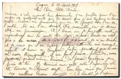 Casal apaixonado — cena de beijo — Mirange, n° 1234 — Verso
