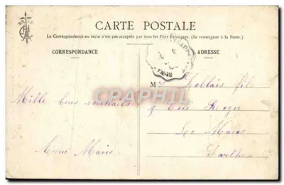 Bretagne — Widok wybrzeża z pasterzem i psem — Ilustrowane piosenki Botrela nr 327 — Rewers