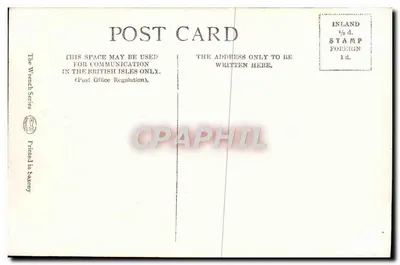 Portsmouth - Victoria Park — fontana e chiesa — The Wrench Series No. 6102 — Verso