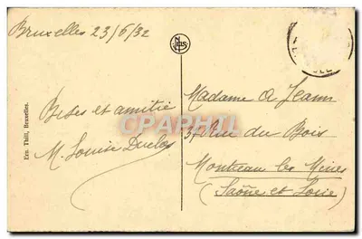 Bruselas - Palacio del Rey — editor N. Thill, n° 799 — Reverso