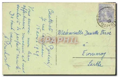 Cauterets — Wodospad Cérizet — Wydawca: Alsatienne des Arts Pyrénéens — Rewers
