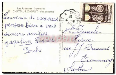 Zamek-Renaud — Ogólny widok — Francuskie Ardeny, Wydawnictwo ATMO, nr 57 — Rewers
