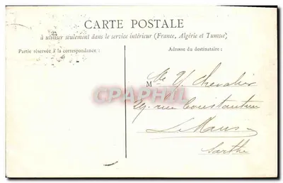 Caen — Pałac Sądowy — E.F. — Rewers