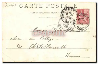 Chambéry widziana z montażu Reclus — widok panoramiczny — J.T. 2162 — Rewers