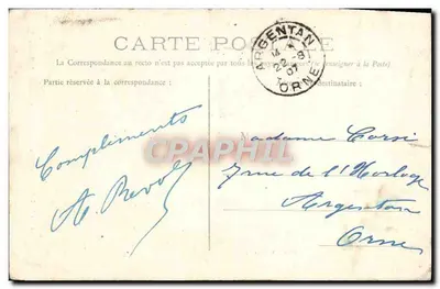 Stara pocztówka Normandie Servante des environs de Bayeux Folklore — Rewers