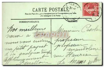 Le Havre — Nowa Przystań i Światłowiec Północny — LL. n°402 — Rewers