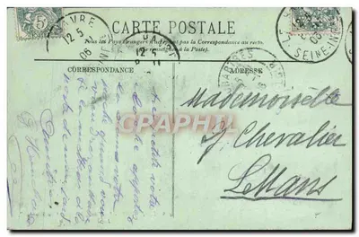 Le Havre — O Transatlântico "La Provence" — A Timonaria — LL — Verso