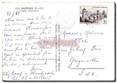 A Igreja Subterrânea — Haute-Isle (S.-et-O.) — A.P. (editor) n°1168 — Verso