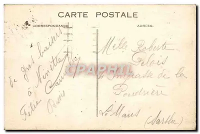 Stara pocztówka Le Havre Stacja La Tour Cours de la République i rue Charles Laffitte — Rewers