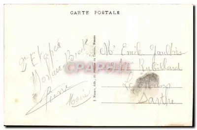 BREST (Finistère) — Efekt nocy na Rade — Franchi przez znaczek 20c — Rewers
