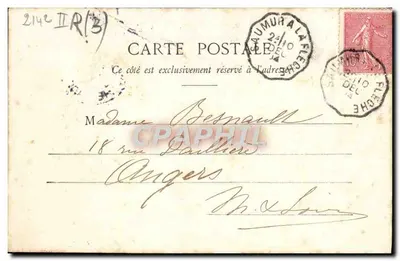 Baugé - Fontaine du Roi René — G. Thilbault, Verlag La Flèche, Nr. 30 — Rückseite