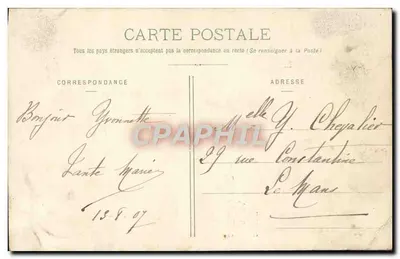 Criança em traje bretão — A Bretanha lhe saúda — A. Duclos, Nantes — Verso