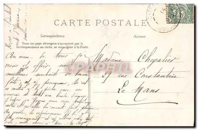 Bretagne — Szczęśliwego święta — Kolekcja Villard, Quimper — Rewers