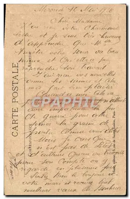 Boulogne-la-Grasse (Oise) — Il Castello — Visé a Parigi N° 29 — Guerra 1914-1915 — Verso