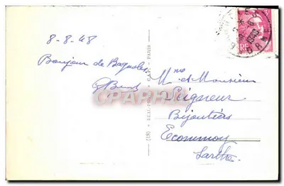 Bagnolles-de-l'Orne — Panoramablick von Roc au Chien — unbekannter Verlag — Rückseite