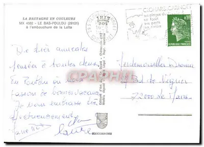 Le Bas-Pouldu — Emboccatura della Laïta — Edizioni d'Arte Jos La Darré — Verso